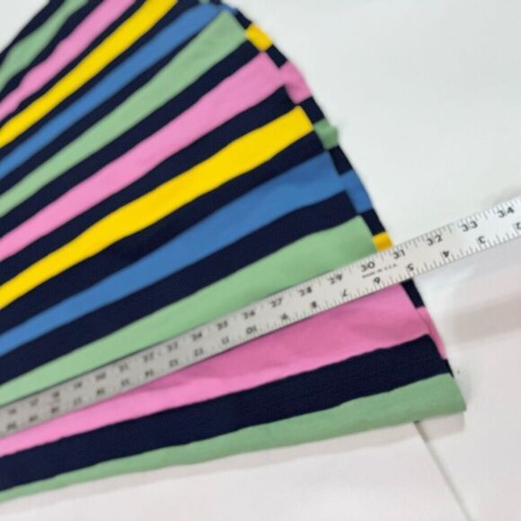 Maeve Midi Skirt Womens Small Blue Rainbow Pleated Contrast Classic Career - Picture 3 of 9